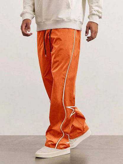 Pantalon de loisirs décontracté multifonctionnel pour homme avec coutures latérales contrastantes Chic und Stil