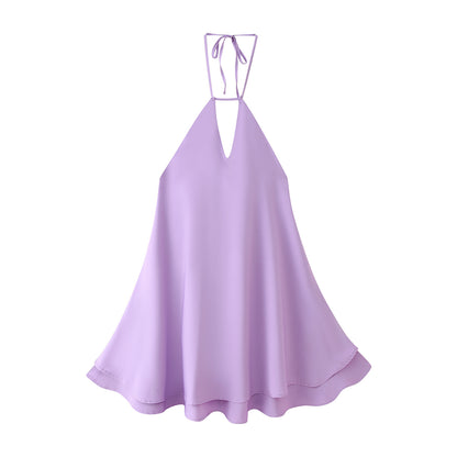 Robe en chiffon légère pour dames avec décolleté en V profond et bretelles ajustables Chic und Stil