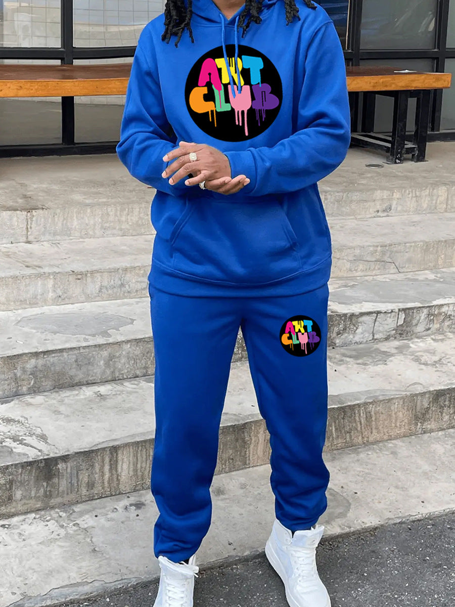 Women Sports Sweatshirt and Jogging Pants Set with Creative Print Details Chic and Style