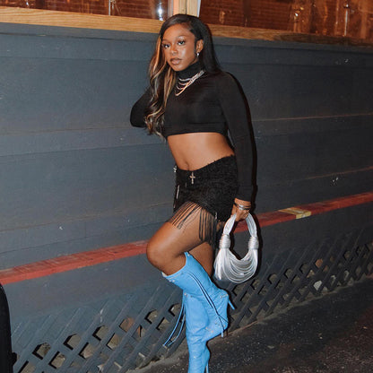 Fringed mini skirt Chic and Style for women