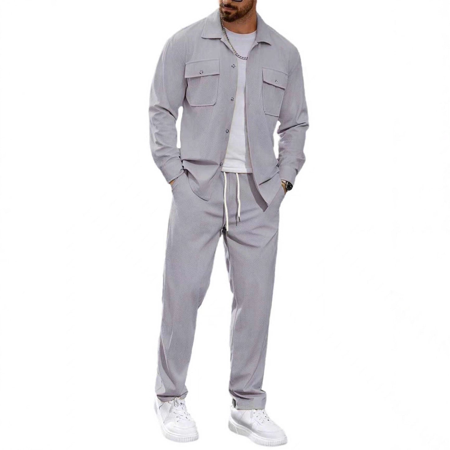 Costume de loisirs pour hommes moderne avec poches pratiques et taille élastique Chic und Stil