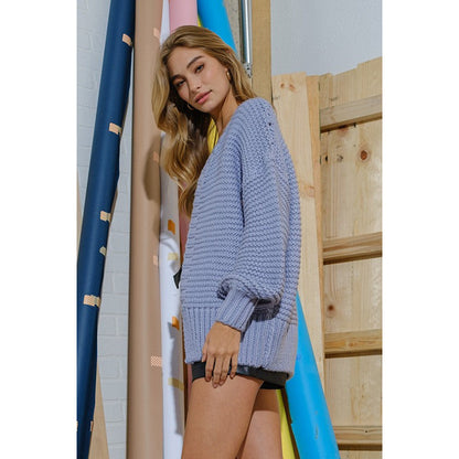 Dames gilet en tricot confortable avec un design avant ouvert et un motif structuré tendance Chic und Stil