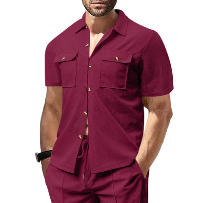 Chemise utilitaire à manches courtes pour hommes avec poches poitrine pratiques Chic und Stil