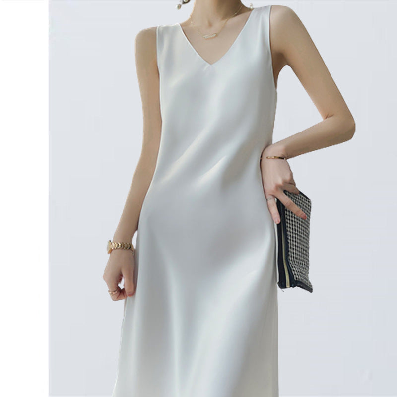 Robe Maxi Élégante à Col V pour Femmes Chic und Stil