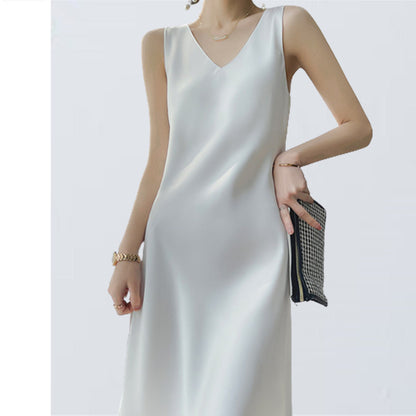 Robe Maxi Élégante à Col V pour Femmes Chic und Stil