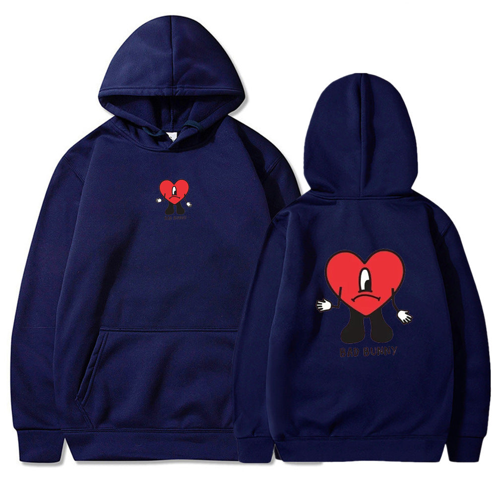 Pull à capuche pour femmes avec motif cœur créatif Chic und Stil