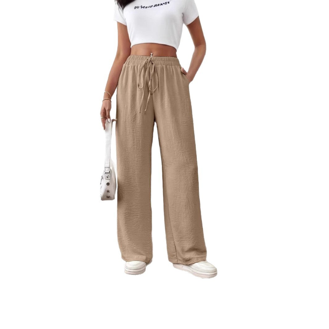 Loose linen pants for women with elastic waist and side pockets Chic and Style