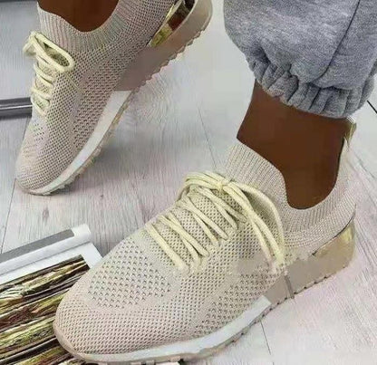 Baskets de style de vie respirantes pour femmes avec tige en tricot ultra flexible et semelle antidérapante Chic und Stil