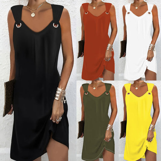 Robe portefeuille pour femmes avec des bretelles décoratives et décolleté en V Chic und Stil