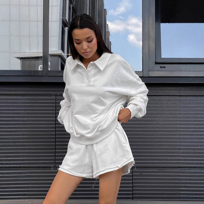 Ensemble de polo décontracté pour dames et shorts Chic und Stil