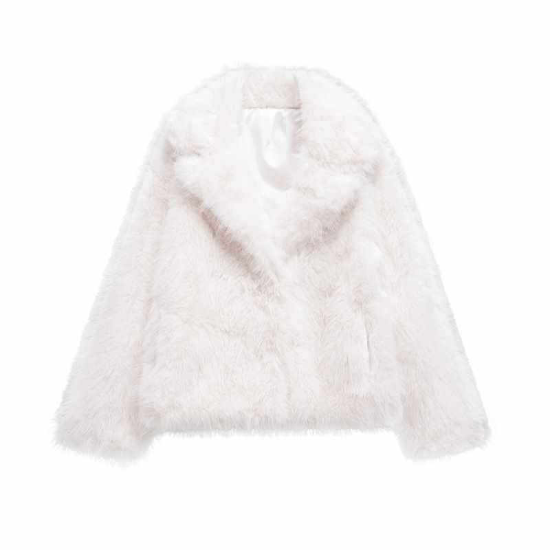 Damen trendige Kunstfelljacke mit modischem Schnitt Chic und Stil