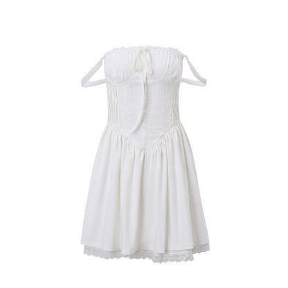 Robe off-shoulder pour dames avec un joli détail en volants Chic und Stil