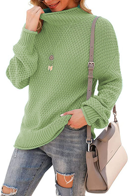 Pull femme avec col haut et motif en tricot structuré Chic und Stil
