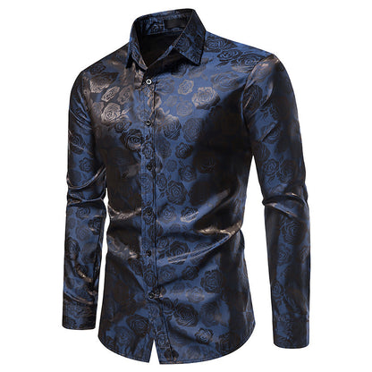 Chemise pour hommes avec des motifs floraux et un éclat élégant Chic und Stil