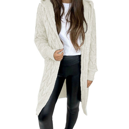 Dames cardigan en tricot avec capuche et motif texturé Chic und Still