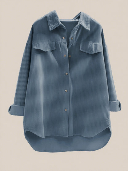 Chemise oversize décontractée pour femmes avec de larges rayures Chic und Stil