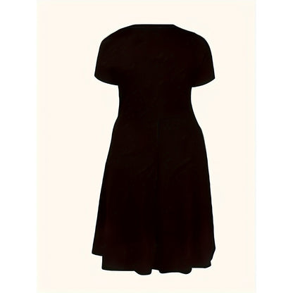 Robe midi femme avec poches latérales et jupe évasée Chic und Stil