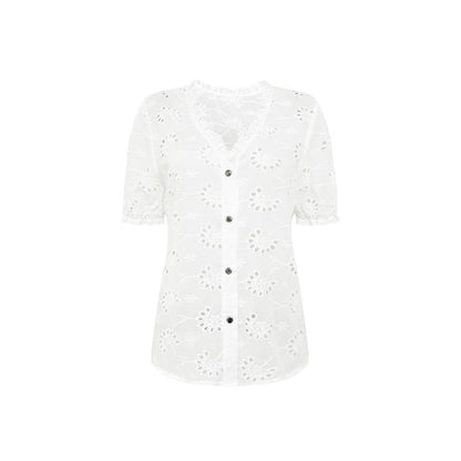 Chemisier en coton brodé Chic und Stil pour femmes