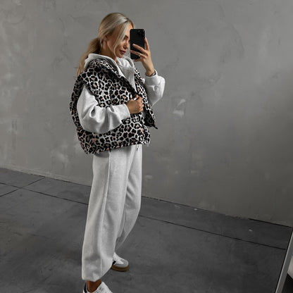 Dame gilet décontracté avec motif animalier et coupe confortable Chic und Stil