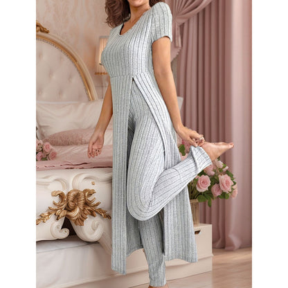 Robe en tricot confortable pour femme et ensemble de leggings Chic und Stil