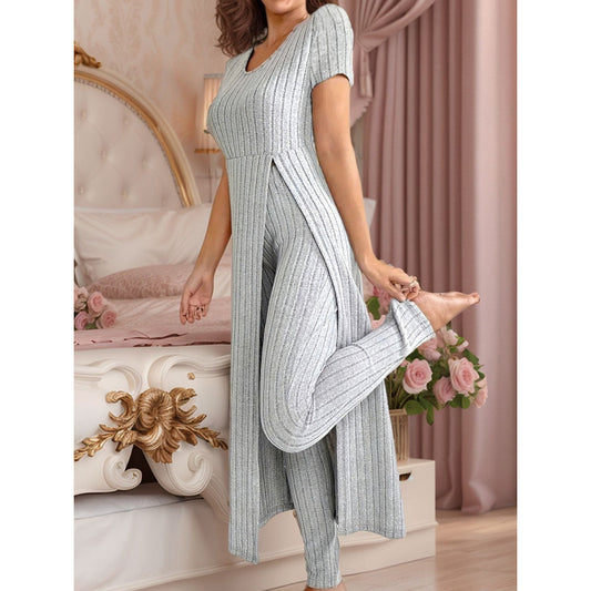 Robe en tricot confortable pour femme et ensemble de leggings Chic und Stil