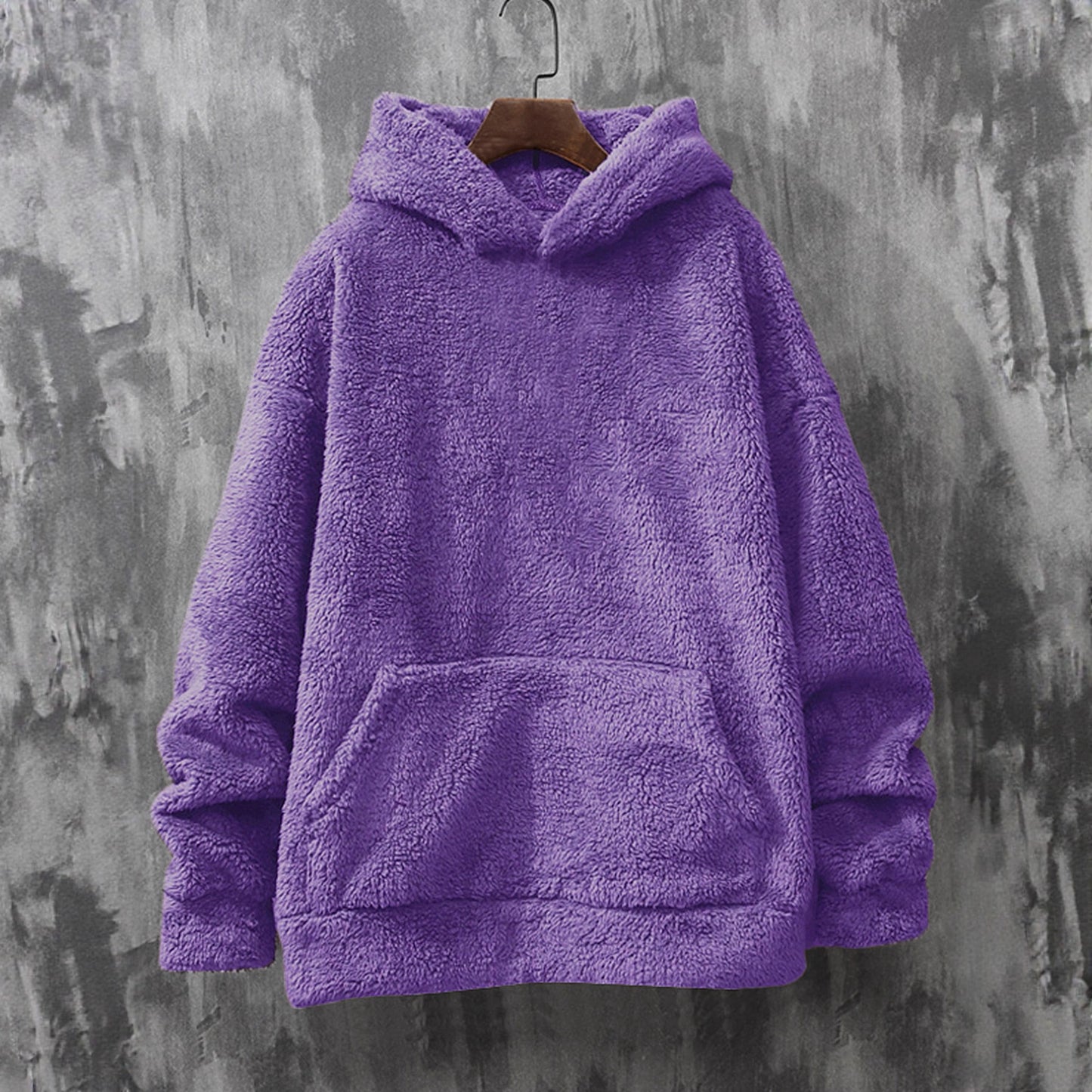 Ladies Cozy Fleece Pullover with Hood and Practical Pockets Chic and Style