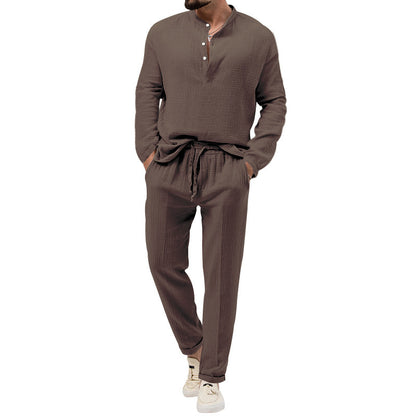 Men's loungewear set with breathable top and comfortable capri pants Chic and Style