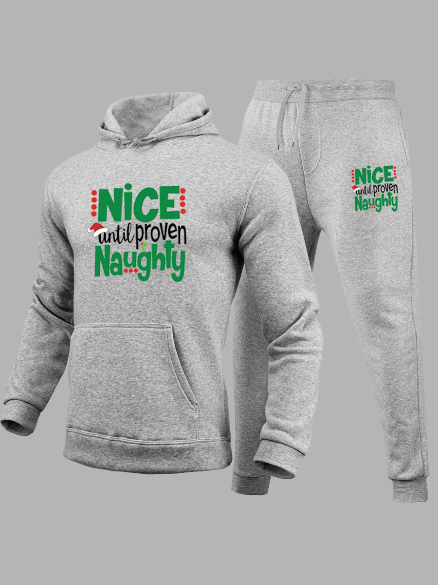 Women Hoodie and Jogging Pants Set with Humorous Print Chic and Style