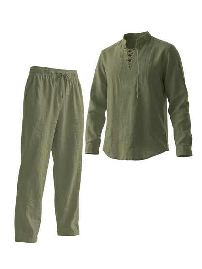 Men's Stylish Casual Set with Breathable Top and Comfortable Pants Chic and Style