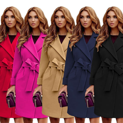 Elegant women's trench coat with belt and pockets Chic and Style