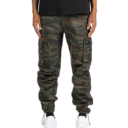 Pantalon cargo fonctionnel pour homme avec taille élastique et plusieurs poches Chic und Stil