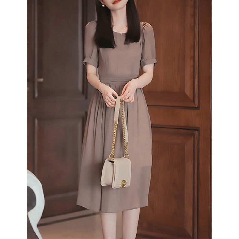 Robe Élegante à Manches Courtes pour Femme Chic und Stil