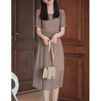 Robe Élegante à Manches Courtes pour Femme Chic und Stil