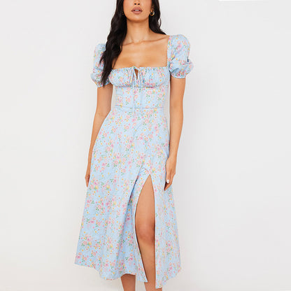 Robe d'été pour femme avec basque et fentes hautes Chic und Stil
