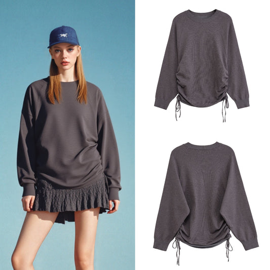 Femme Pull sportif avec lacets latéraux Chic und Stil
