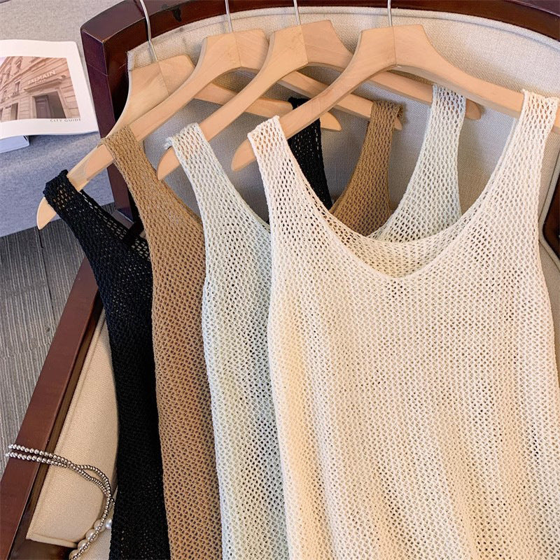 Dames combinaison en tricot aérienne avec un motif en maille fine Chic und Stil