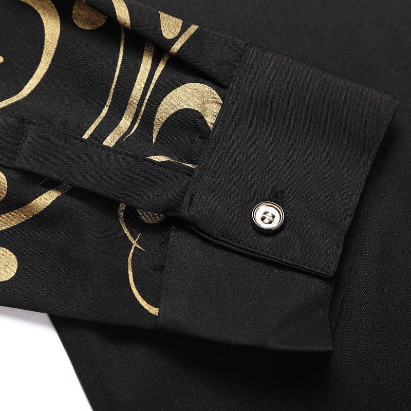 Chemise à manches longues tendance pour hommes avec un design floral Chic und Stil