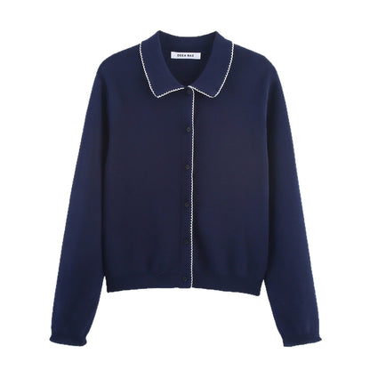 Dame décontractée et mode cardigan avec col Chic und Stil