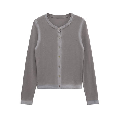 Dames Élégant gilet avec fine patte de boutonnage et encolure ronde Chic und Stil