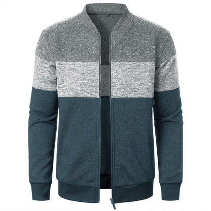 Veste de sport pour hommes avec motif de rayures modernes et finition élastique Chic und Stil