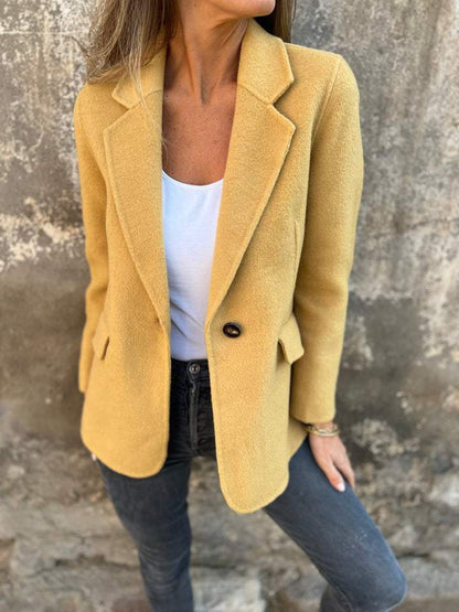 Dames élégant manteau en laine à coupe ajustée Chic und Stil