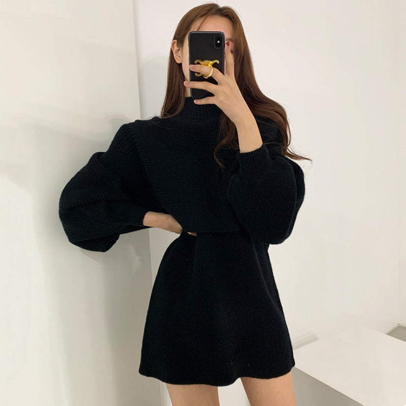 Robe en tricot élégante pour dames avec des manches volumineuses et une coupe confortable Chic und Stil