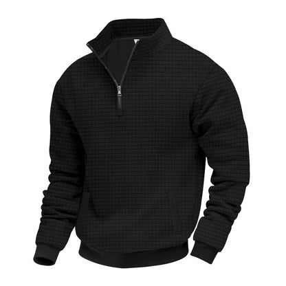 Sporty fleece pullover for men with half-zip Chic und Stil