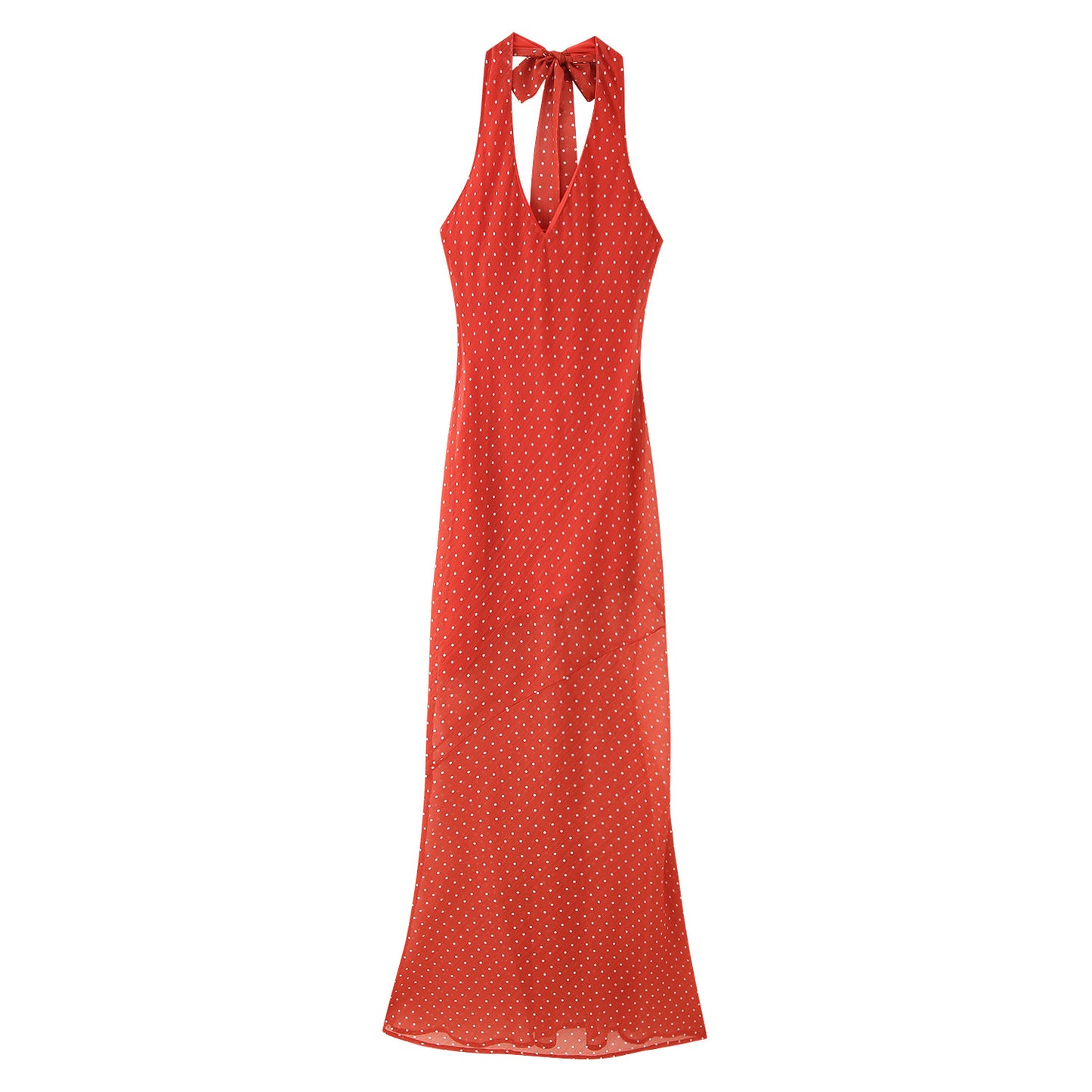 Robe maxi femme avec un dos raffiné et des volants élégants Chic und Stil