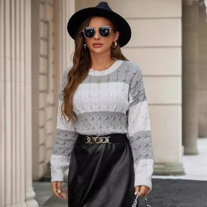 Pull en tricot pour femmes avec motif texturé Chic und Stil