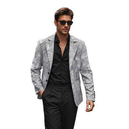 Blazer décontracté pour hommes structuré avec un design moderne et deux poches Chic und Stil