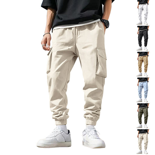 Men's cargo pants with elastic waistband and multifunctional pockets Chic and Style