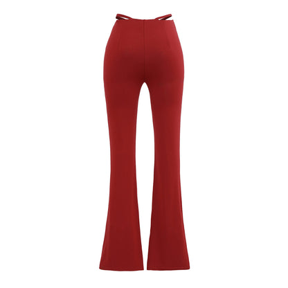 Elegant flared pants for women with a high waist and practical side pockets Chic and Style