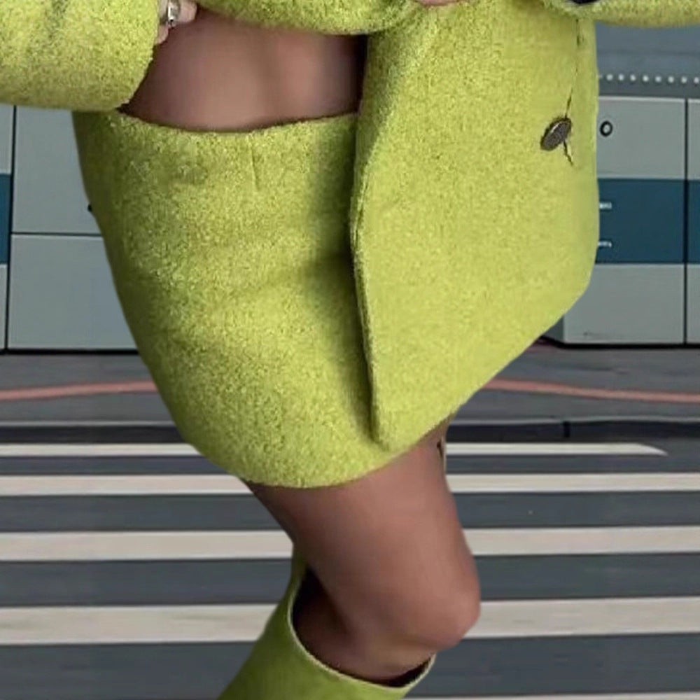 Dames Blazer tendance à enfiler en mélange de laine avec détail en forme de cœur Chic und Stil