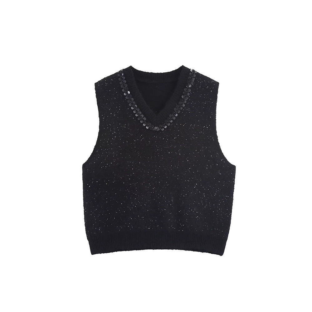 Dames gilet en tricot avec accents brillants Chic und Stil